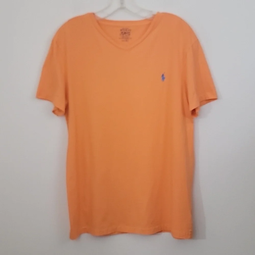Ralph Lauren Polo Orange Short Sleeve Shirt Top M - Picture 1 of 12
